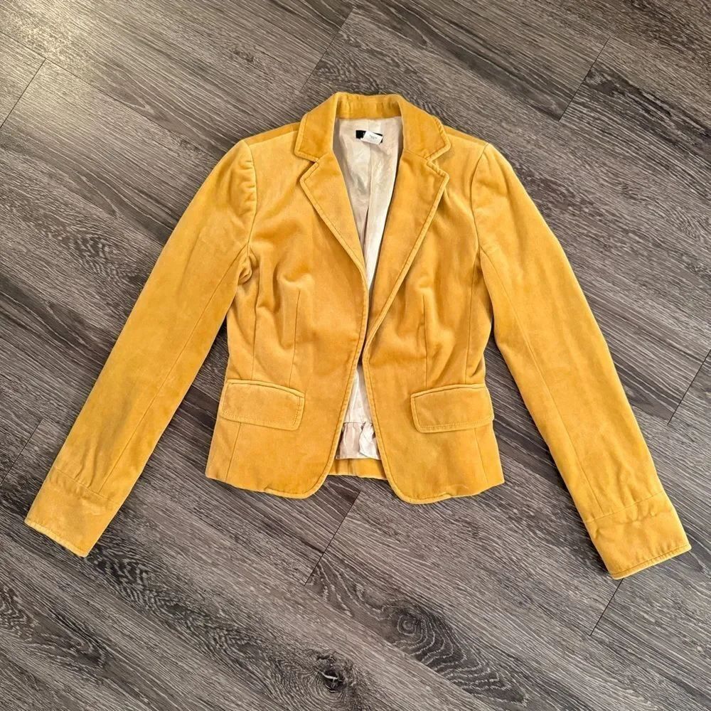J. Crew Golden Yellow Velour Jacket